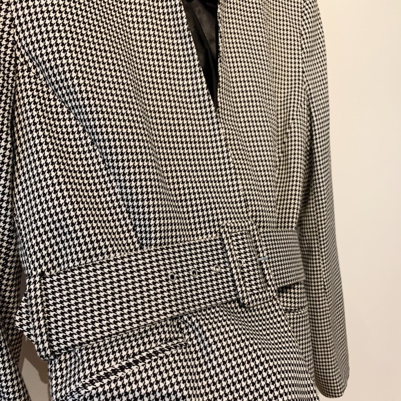 ZARA HOUNDSTOOTH BELTED BLAZER - Picture 5 of 7